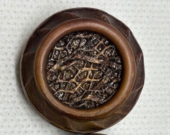 Brown Buttons. Large Brown Buttons.Size 1 1/4". Coat buttons. Lot of 2. These are shank buttons.