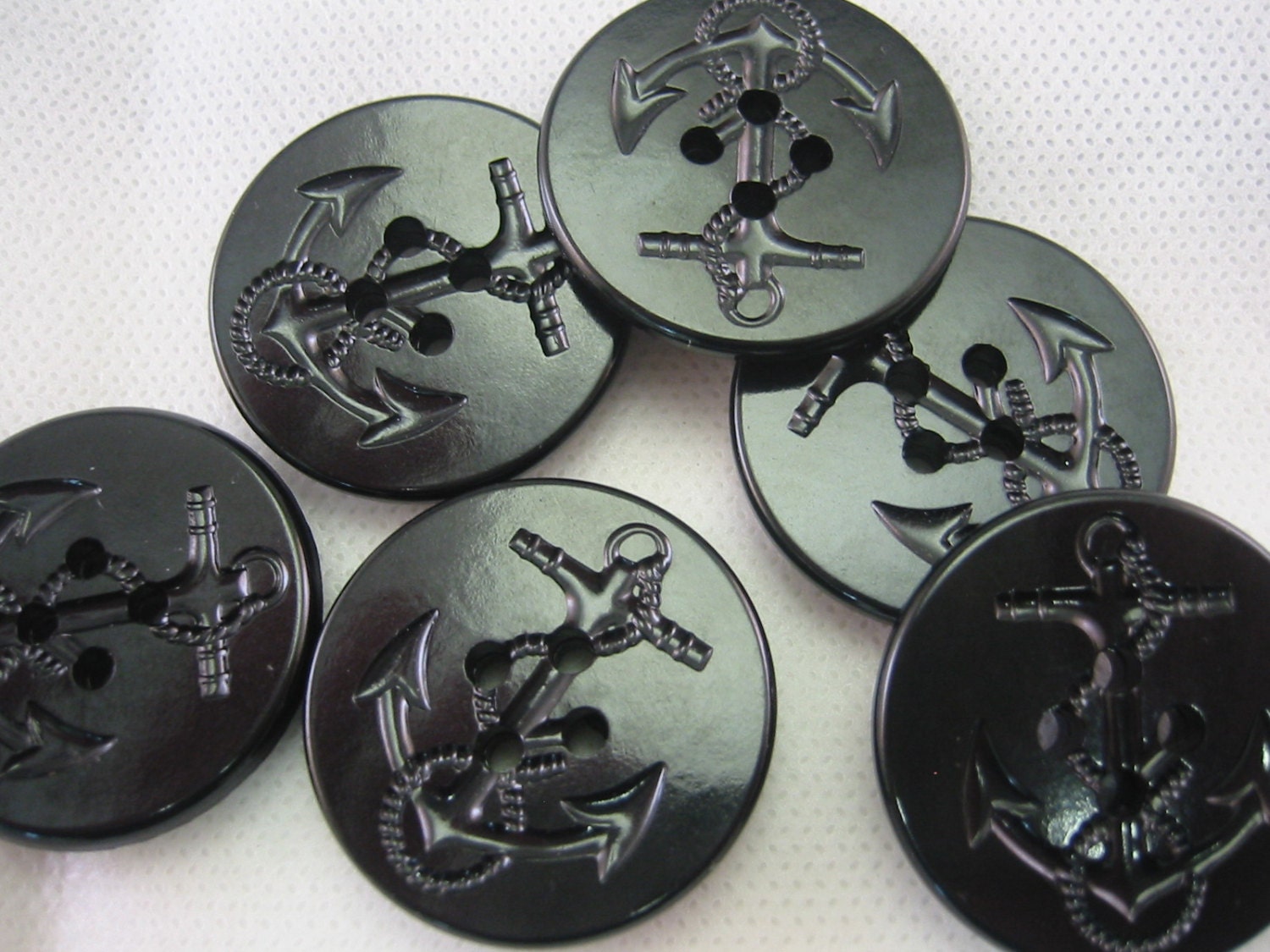 Anchor Button Black Anchor button 1 1/4 32mm in Etsy