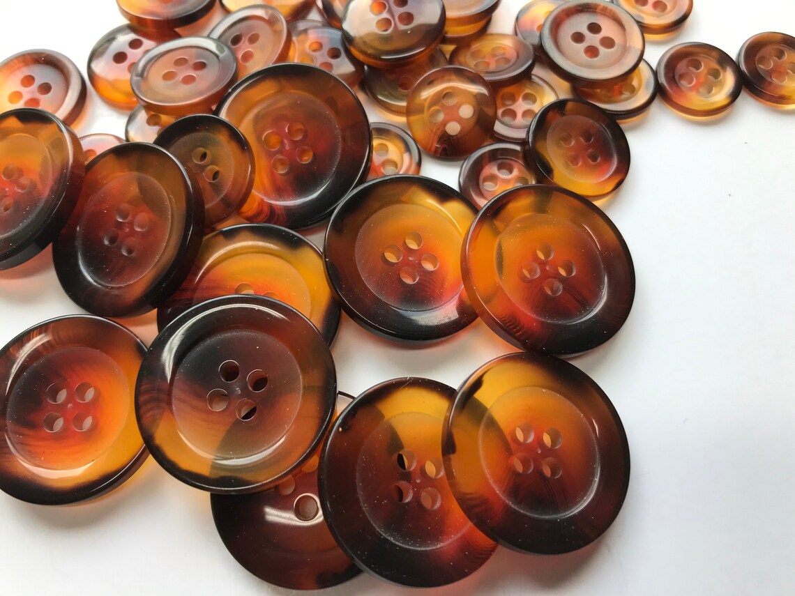 Orange Buttons, Three Sizes Available 7/8