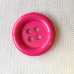 Extra Large Button, 8 bright colors are avaiable. Lot size is 1 button. Shiny Rim Dull center, 1-1/4 34mm Four hole. Craft Button image 6