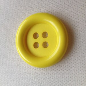 Extra Large Button, 8 bright colors are avaiable. Lot size is 1 button. Shiny Rim Dull center, 1-1/4 34mm Four hole. Craft Button image 3