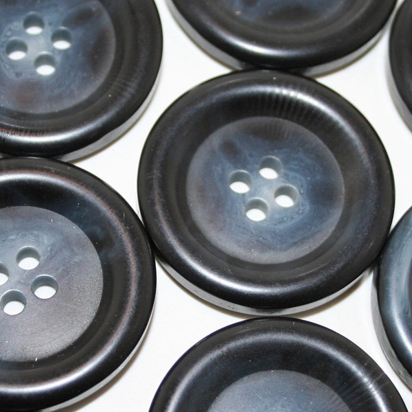 Navy button Blue button Large button  1 3/8" (34mm) Lot of 4