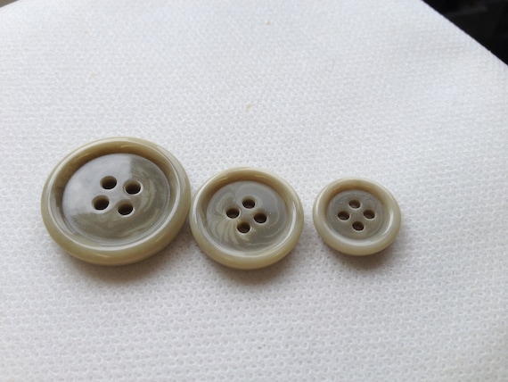 Khaki Buttons Khaki Suit Buttons Khaki Coat Buttons Khaki Pant Buttons Lot  of 4 Buttons, 3 Sizes Available, 