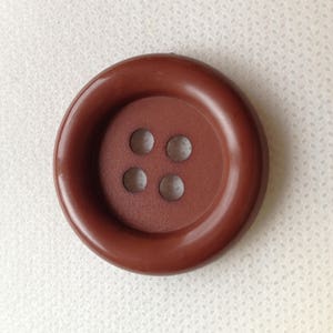 Extra Large Button, 8 bright colors are avaiable. Lot size is 1 button. Shiny Rim Dull center, 1-1/4 34mm Four hole. Craft Button image 7