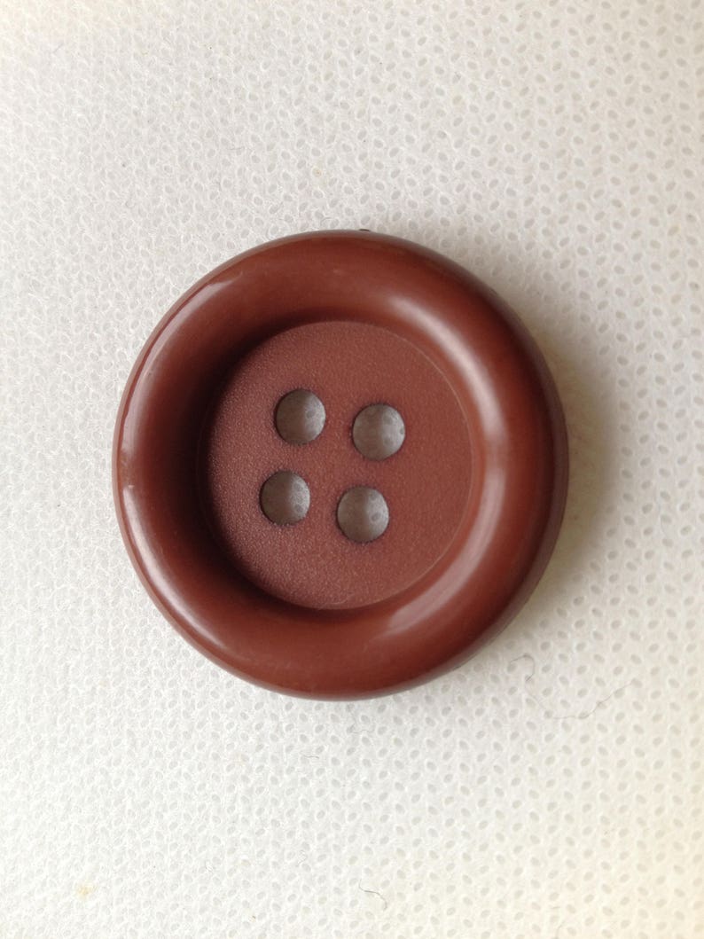 Extra Large Button, 8 bright colors are avaiable. Lot size is 1 button. Shiny Rim Dull center, 1-1/4 34mm Four hole. Craft Button image 7