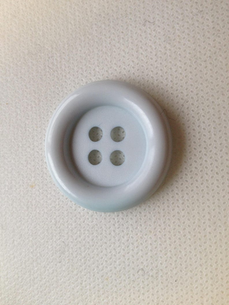 Extra Large Button, 8 bright colors are avaiable. Lot size is 1 button. Shiny Rim Dull center, 1-1/4 34mm Four hole. Craft Button image 5