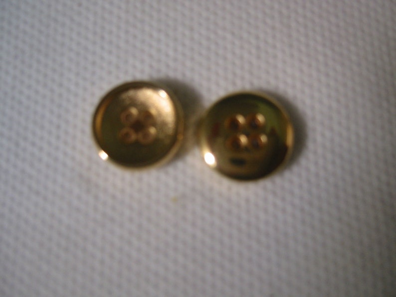 Gold Plated Metal Buttons With a Satin Center 4 Hole 1/2 - Etsy