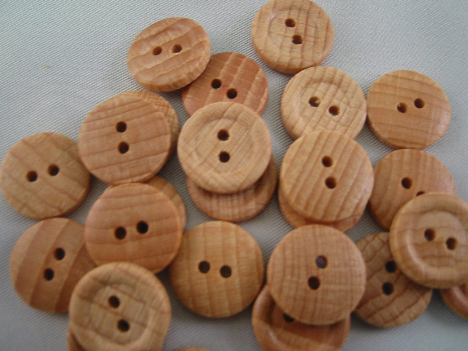 Wood Buttons Lot of 10 Natural 2 Hole. 5/8 15mm Etsy