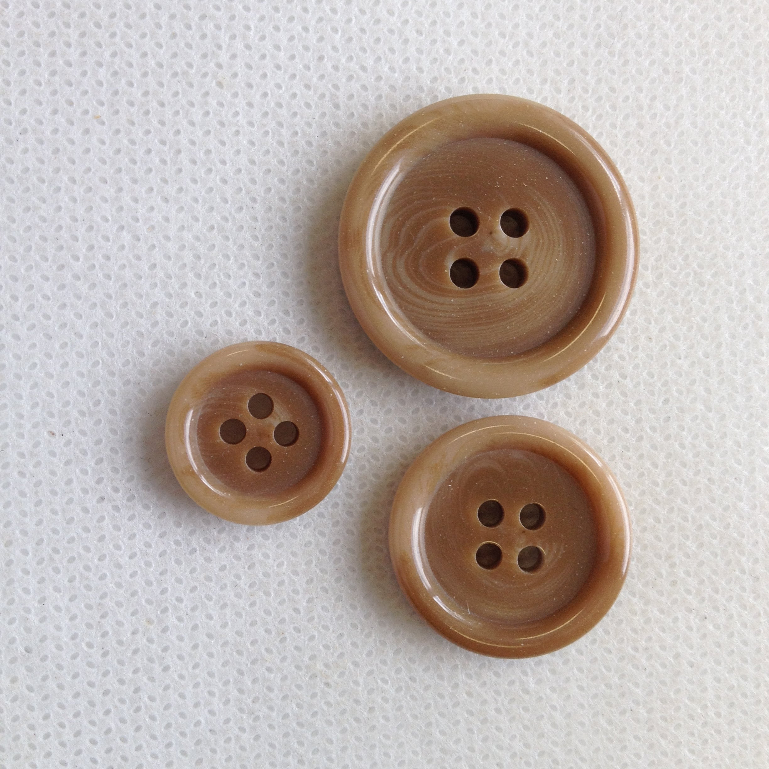 Light Brown Buttons Light Brown Suit Buttons Light Brown Coat Buttons Light  Brown Pant Buttons Lot of 4 Buttons, 2 Sizes Available, 