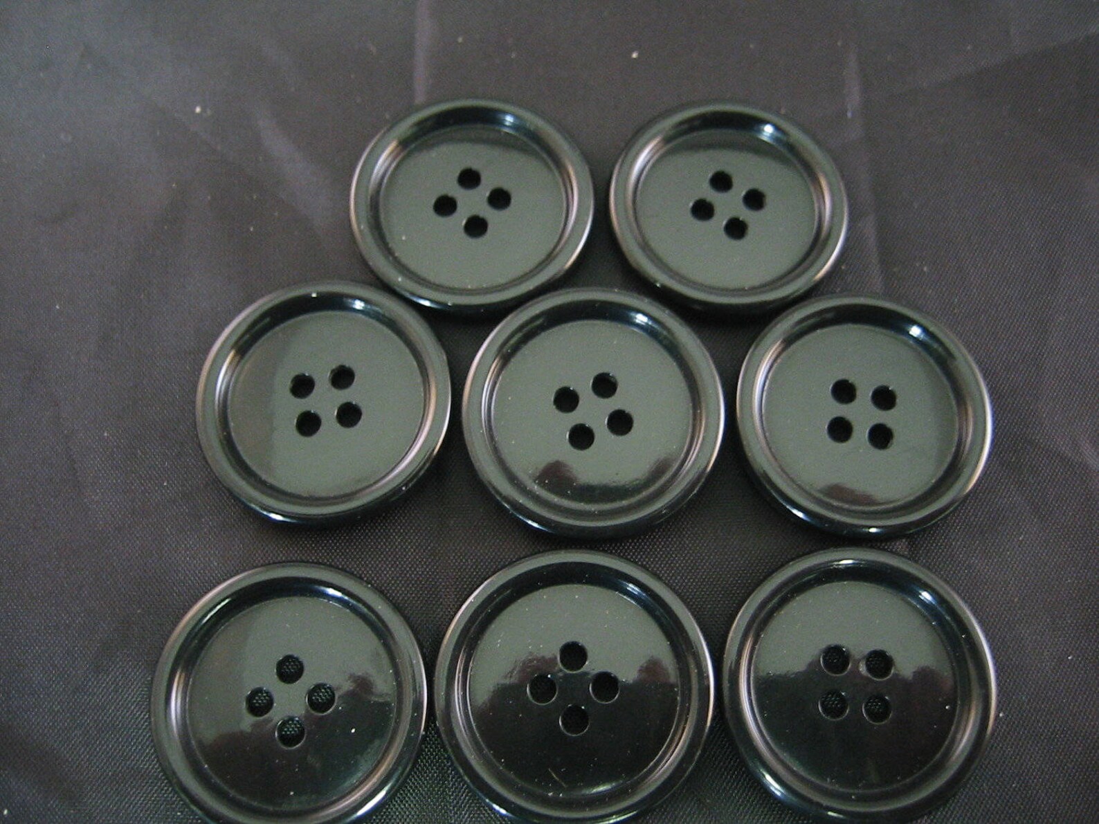 Black Buttons. Medium Black Buttons. Shiny 4 Hole Size is 3/4" (19mm ...