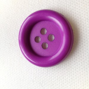 Extra Large Button, 8 bright colors are avaiable. Lot size is 1 button. Shiny Rim Dull center, 1-1/4 34mm Four hole. Craft Button image 2