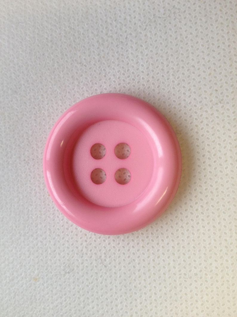 Extra Large Button, 8 bright colors are avaiable. Lot size is 1 button. Shiny Rim Dull center, 1-1/4 34mm Four hole. Craft Button image 8