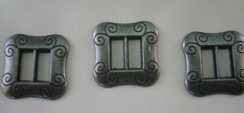 lot of 2 ---- Size 78 Buckles Gray Buckle Pewter color Buckle