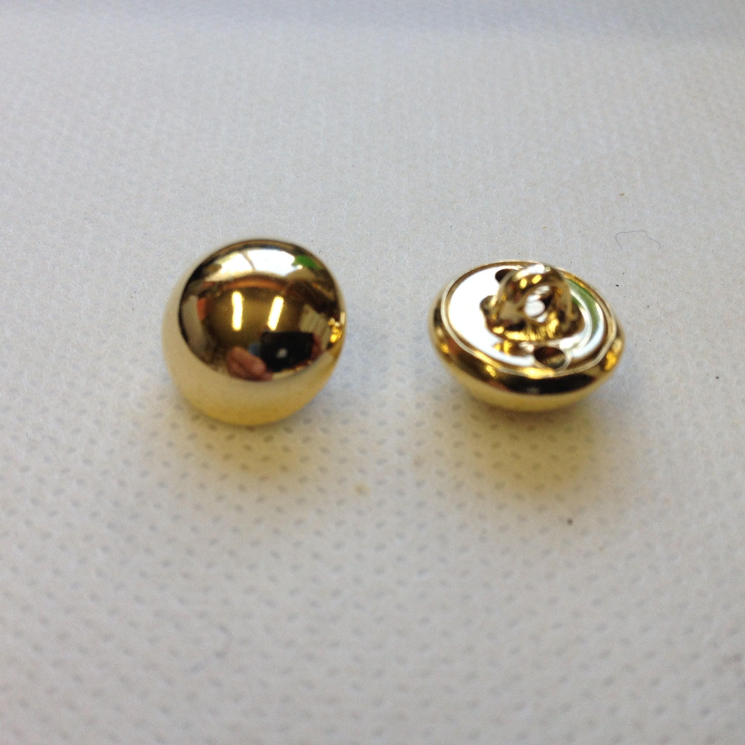 GOLD BUTTON. Half Ball. Size 1/212MM. Small gold | Etsy
