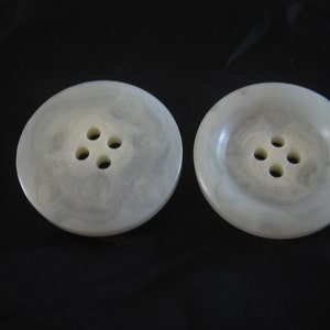 Large Buttons off White Cream color  1- 3/8&quot; Lot of 4. Extra Large, Large white button