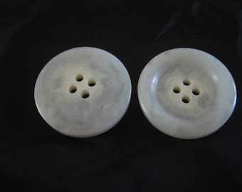 Large Buttons off White Cream color  1- 3/8" Lot of 4. Extra Large, Large white button