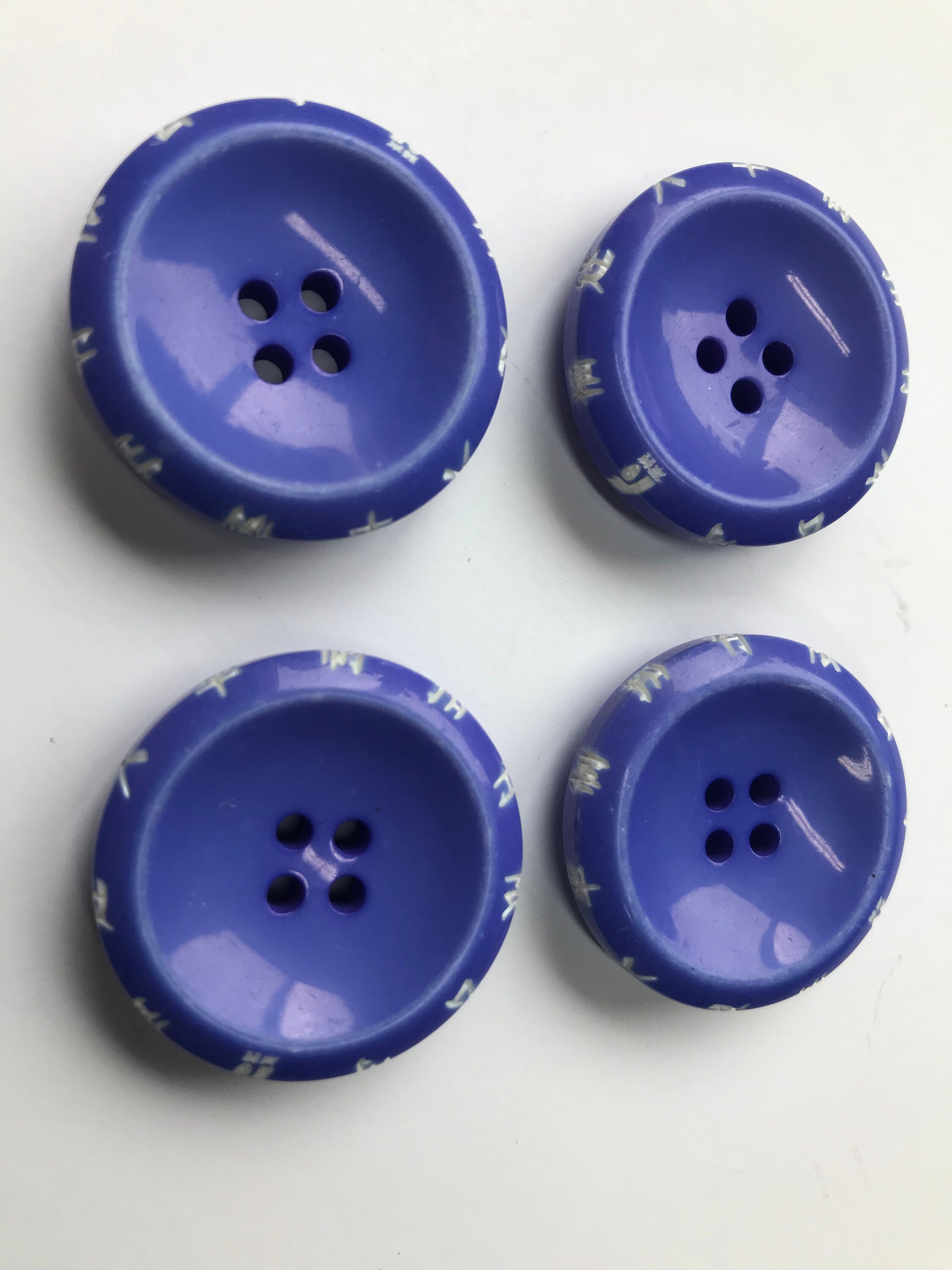 Blue Coat buttons. Large thick 4 hole buttons size is 1 Etsy