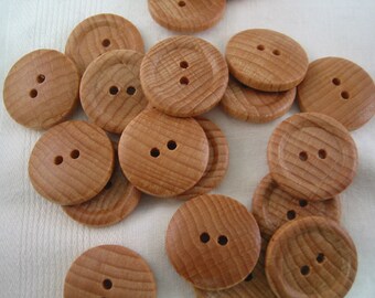 Boutons En Bois Naturel 4 Trous - Diamètres 10 à 40 Mm - Pour Couture Et Artisanat - Fabriqué En France