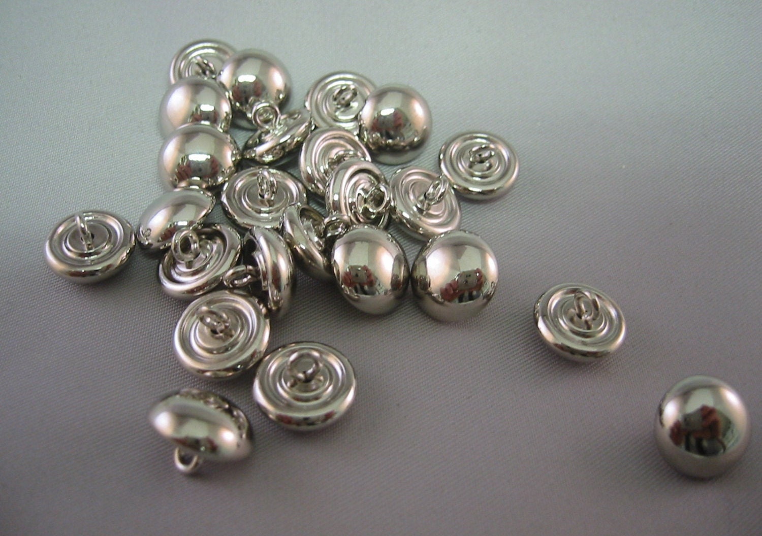 Chrome Button Half Ball. Lot of 6 Buttons 2 Sizes Available 1/2