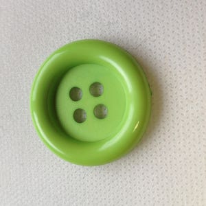 Extra Large Button, 8 bright colors are avaiable. Lot size is 1 button. Shiny Rim Dull center, 1-1/4 34mm Four hole. Craft Button image 4