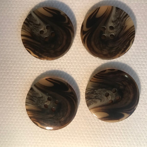 Brown Coat and Suit buttons  Lot of 6 buttons 3 sizes available.