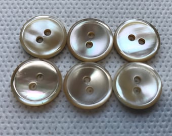 Lot 8 44L 27mm Blue Real Pearl Shell Button Crafts Flower Gifts Wrapping Deco 