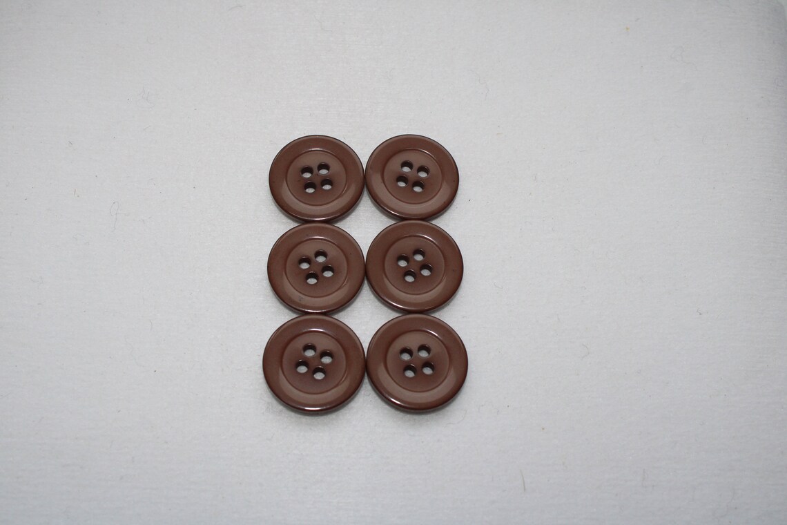 Brown shiny 4 hole buttons. 2 sizes available 3/4 | Etsy