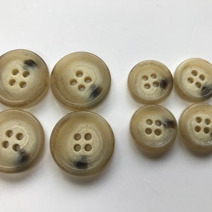 Boutons de costume Light Tan / Cream - Boutons de costume italien - Boutons pantalon brun clair Lot de 4 boutons, 2 tailles disponibles,