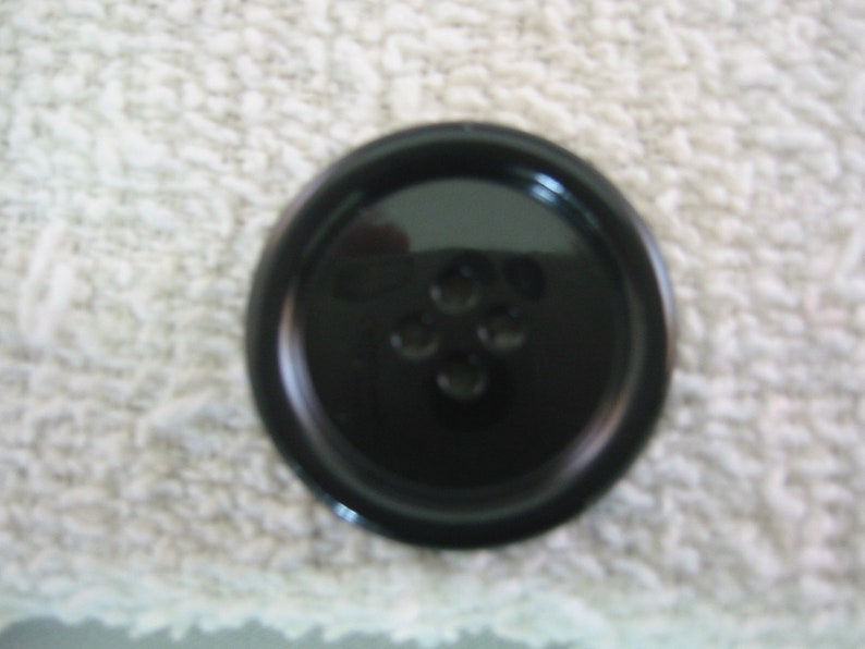 Black Buttons. Large Black Buttons. Shiny 4 Hole Size is 13/16" (20mm ...