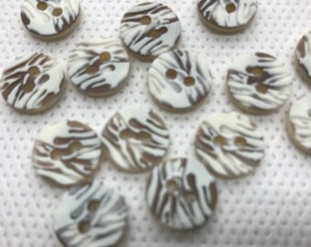 Beige and White  color shirt and blouse  buttons textured,  3  sizes available  1/2" - 7/16" - 3/8" -   Lots of 10-25-50-100 buttons .