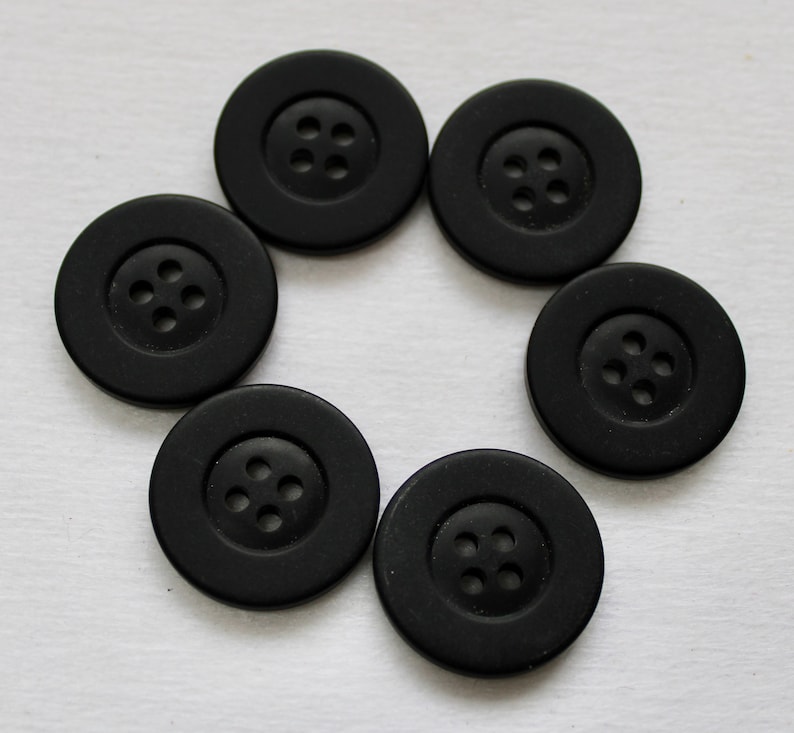 Black Buttons. Large black buttons. Satin 4 hole Size is | Etsy