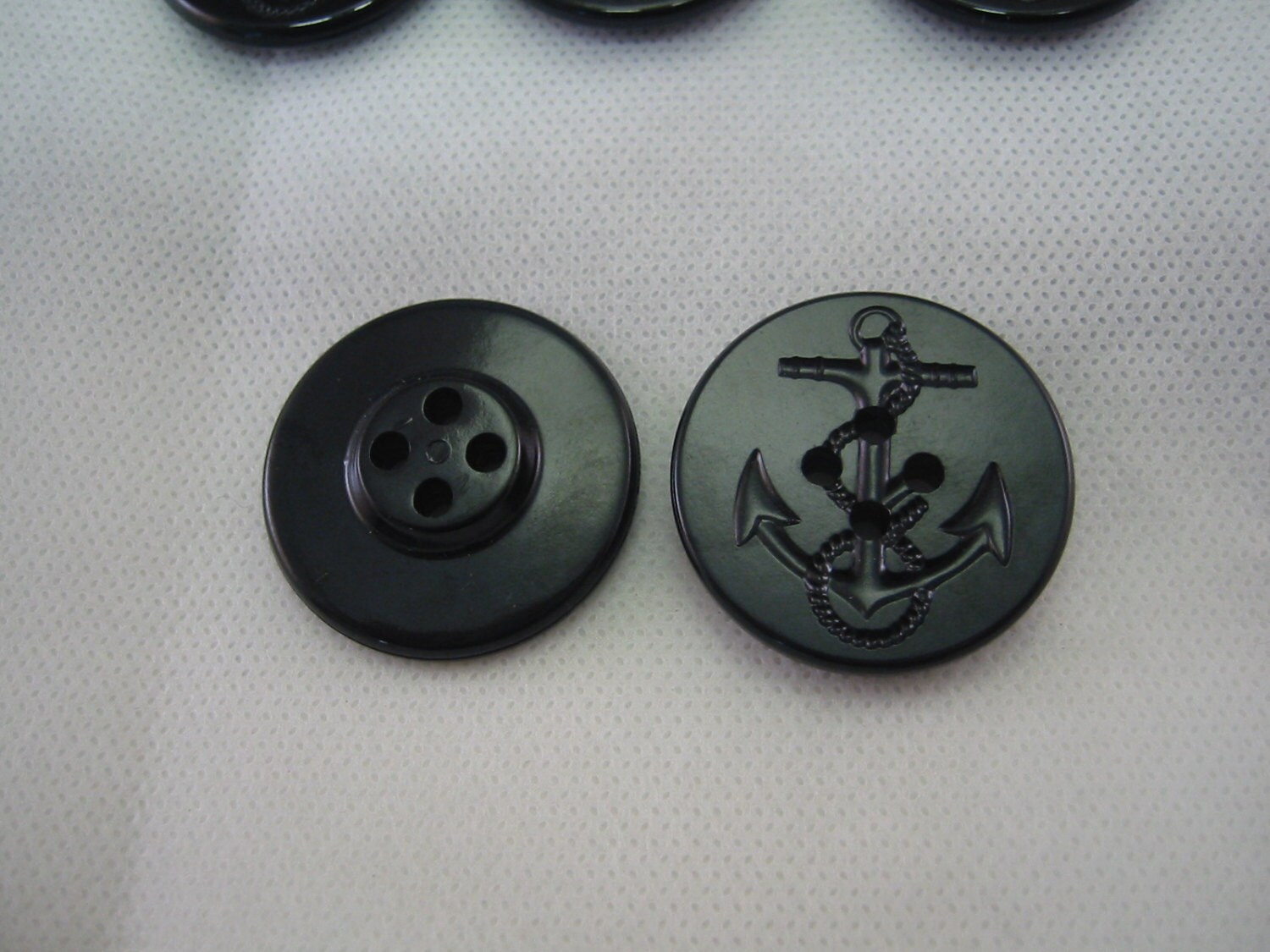 Anchor Button Black Anchor button 1 1/4 32mm in Etsy