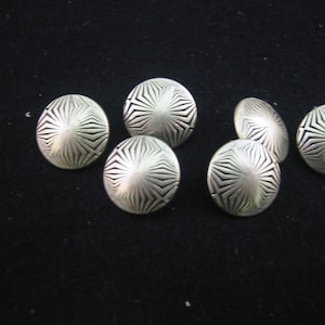 Pewter Button,Medium,  shank button Lot  size is 6 Buttons  3/4"(19mm)in diameter