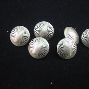 Pewter Button,Medium,  shank button Lot  size is 6 Buttons  3/4&quot;(19mm)in diameter