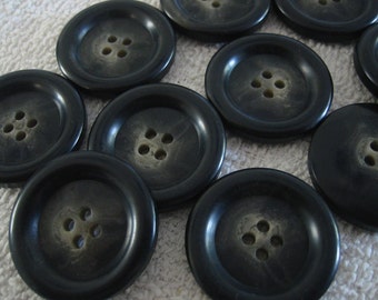 Boutons gris foncé Grands boutons Bouton Manteau Lot de 4. la taille est de 1 bouton 3/8 « (34mm)