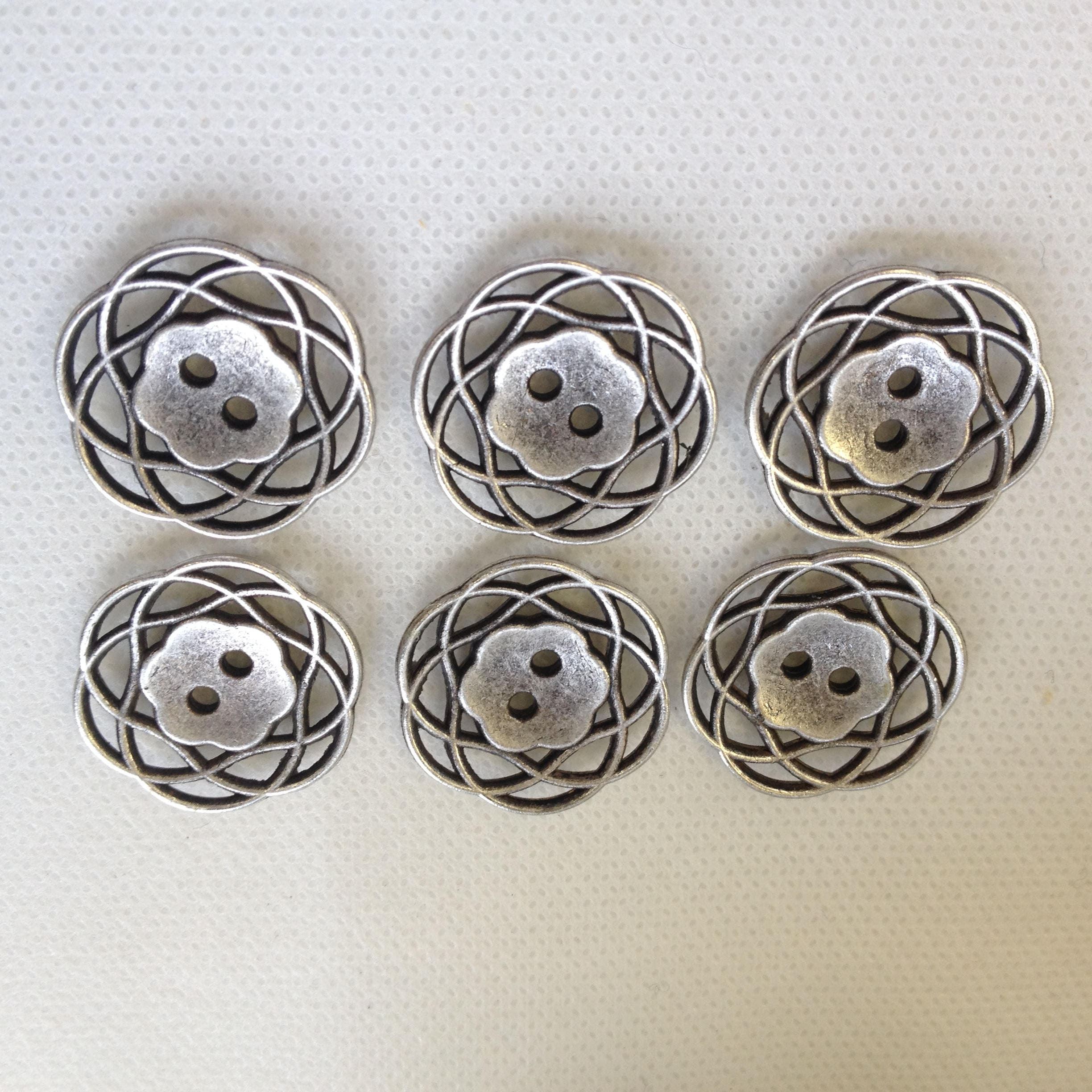 Ant Silver Button. Lot of 6 (pick Size) - Metal Filagree Design ...
