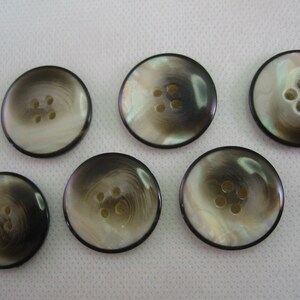 Pearl Smoke Irridescent Button, diameter Ex Large 1 1/8 ,Lot of 6. image 5