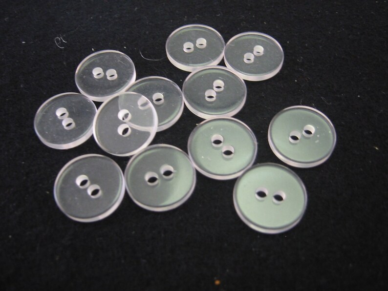 Clear Buttons. Backer Buttons. Two Hole. Two Sizes Available Etsy