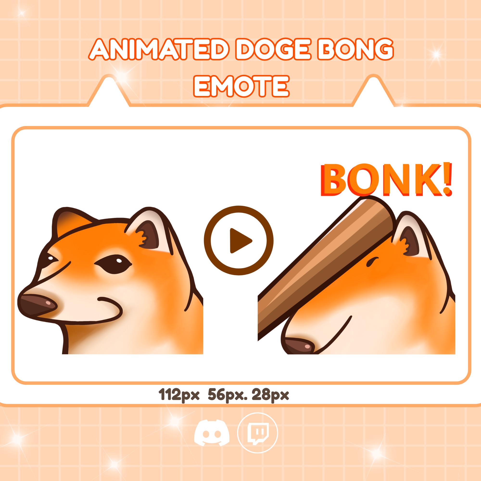 Emote animado Doge Bonk / Meme para Twitch, YouTube y Discord (Descarga ...