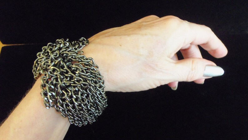 Gunmetal Stretch Mini Bead Bracelet