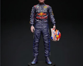 Max Verstappen F1 Figure, Red Bull Racing Driver Statue, Formula 1 Collectible, Racing Fan Gift, Desk Decor Figurine