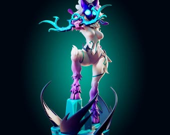 Figura inspirada en Kindred Lamb, estatua de Spirit Archer, artículo de colección de juegos de fantasía, figura decorativa de mitología oscura.