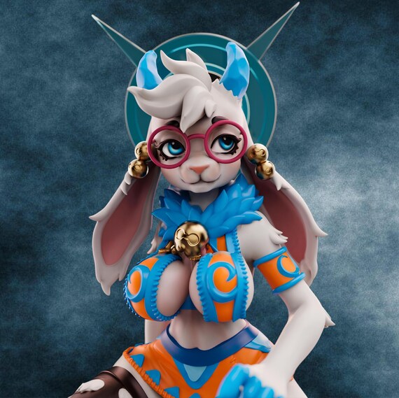Retro Fantasy RPG Heroine Figure | Low Poly Resin Statue | Hand Painted Gamer Collectible | Adventure Desk Decor