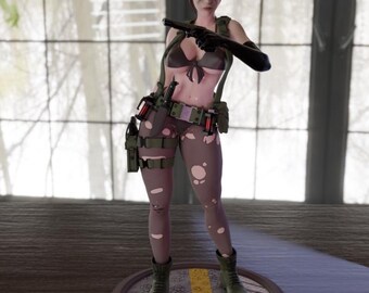 Stealth Sniper Girl Figure, Tactical Anime Style Statue, NSFW & SFW Collectible, Gaming Desk Decor