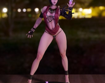 Dark Fantasy Witch Figurine, Gothic Sorceress Statue, Mystic Magic Girl Collectible, RPG Inspired Desk Decor