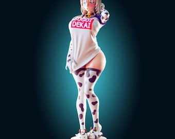 Figura de chica vaca de anime, estatua waifu estilo Uzaki, decoración coleccionable de anime bovino sexy
