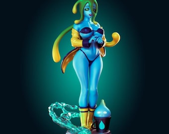 Figura de anime de chica de limo, estatua de personaje de gelatina fantástica, linda decoración coleccionable de chica monstruo