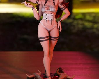 Fantasy Demon Queen Figure, Anime Inspired Female Villain Statue, Gothic Collectible, Desk Decor, NSFW Optional