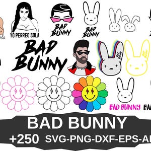Bad Bunny SVG Bundle 250, Yo Perreo Sola Svg, El conejo Malo Svg, Gallery Hero Svg, Pink Svg, Yo Perreo Solatre Svg