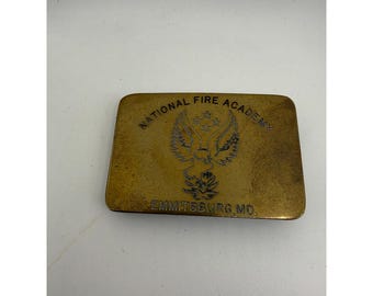 Vintage National Fire Academy Emmitsburg MD Belt Buckle